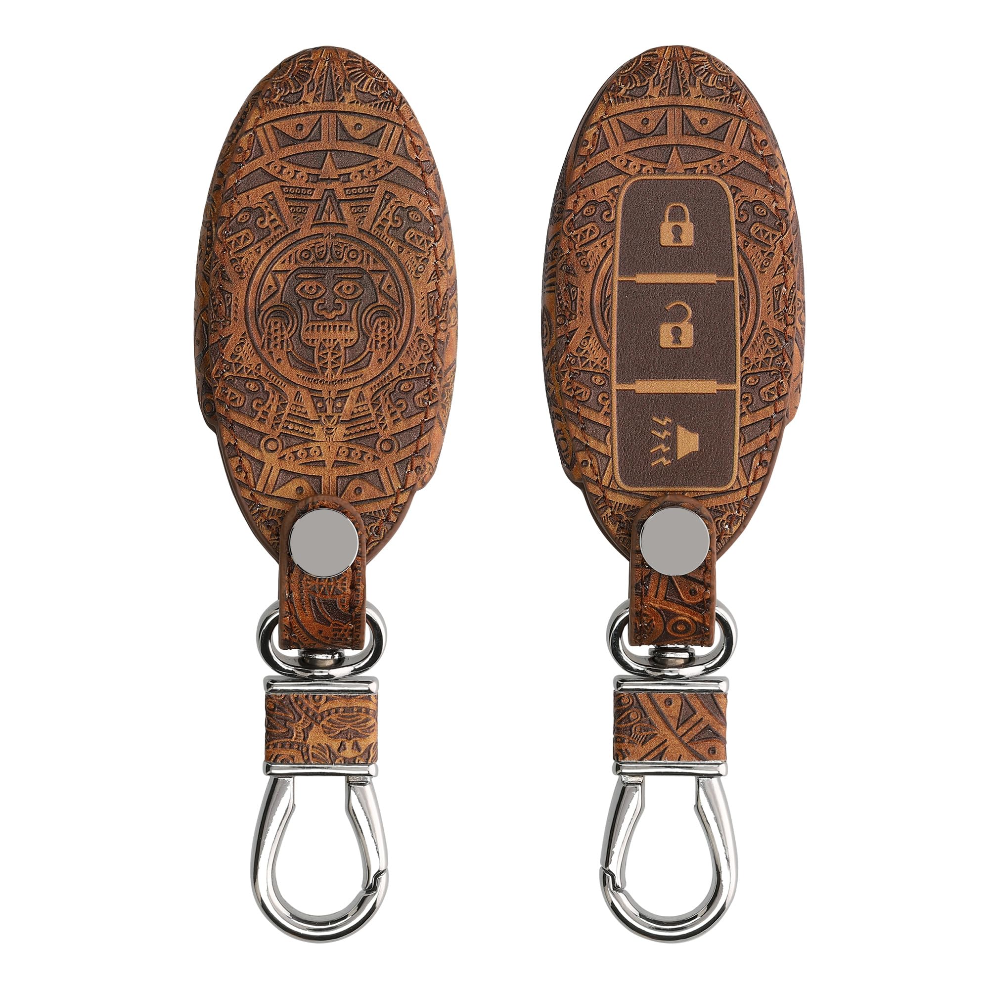 kwmobile Nissan 3-button car key compatible car key case - M коричневый