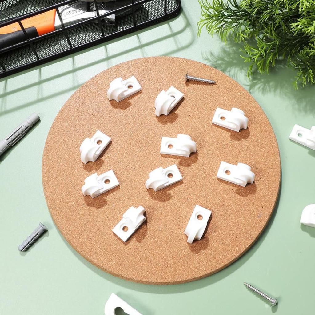 20pcs String Light Hooks Outdoor Screw Mount Clips For Patio Decor Wall Hangers Shelves Clips Wire Fixings Party Decoration