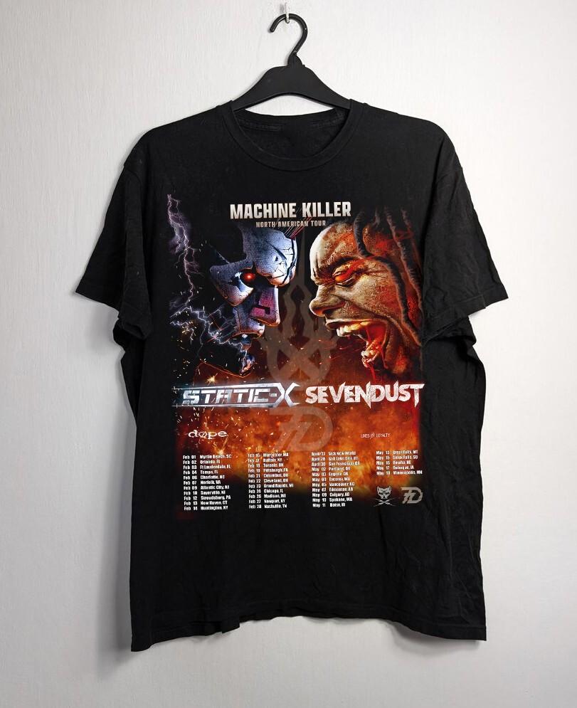 

StaticX and Sevendust Machine Killer Tour Shirt Full Size FN1160 Unisex T-Shirt M