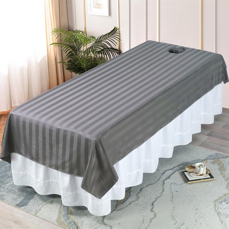 Luxury White Massage Bed Sheet with Face Hole for Beauty Salon