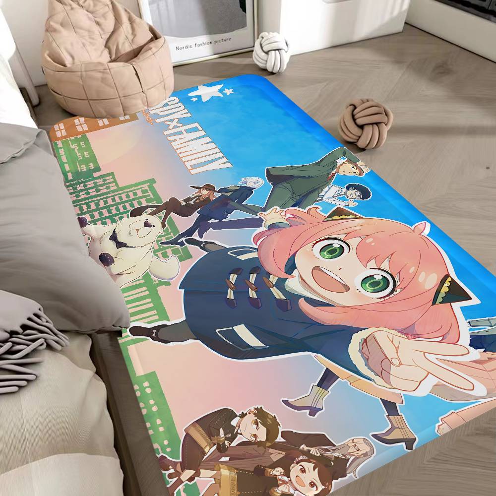 Comedy Anime Spy X Family Kitchen Mat Kids Room Bedroom Decoration Balcony Anti-Slip Doormat Living Room Alfombra