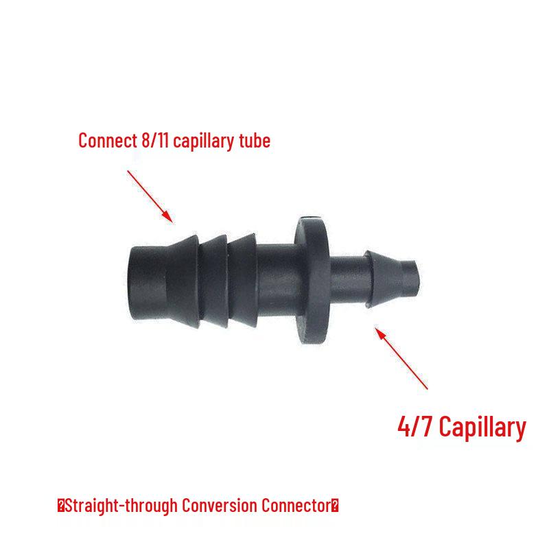 Straight Connector for Micro-Sprinklers: 8/11 Tube to 4/7 Tube 10 pieces