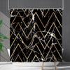 Shower Curtain Waterproof And Mildew-Proof Line Lattice Bathroom Striped Bathroom Curtain Shower Curtain Partition Curtain Free Of Punching