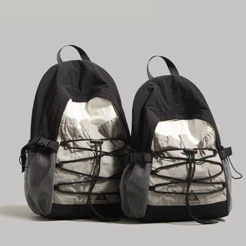 Durable Wear-resistant Nylon Backpack Minimalist Women's Bag College Students Hiking Camping Casual Short