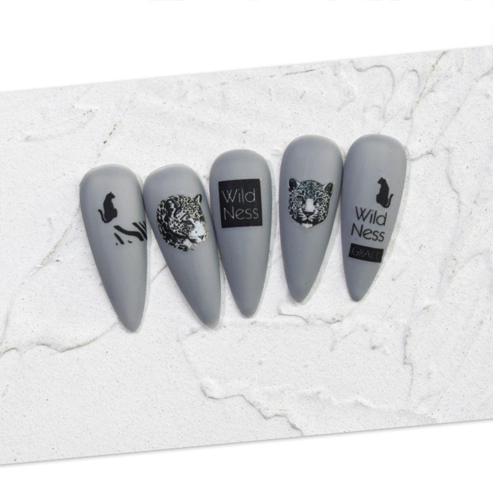 Manicure Animal Stickers Leopard Nail Sticker Nail Art Decoration Adhesive Decals 3D Nail Stickers