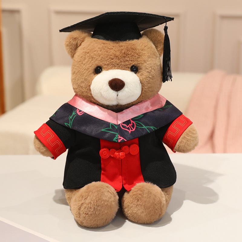 Dr. Bear Graduation Plush Toy - Teddy Bear Gift for Students from Primary To High School