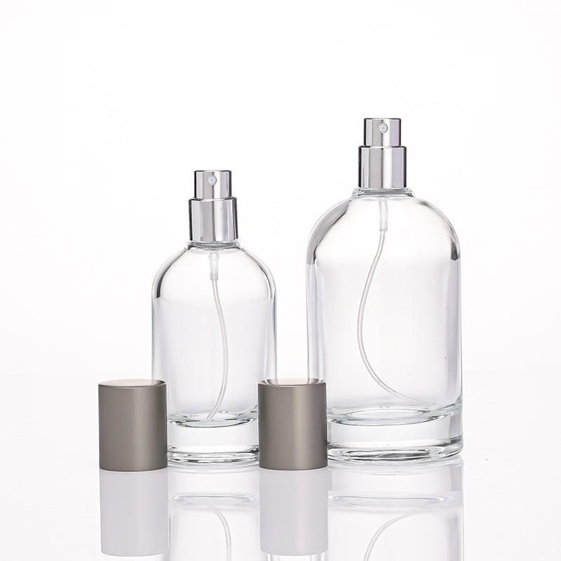 Transparent Glass Perfume Bottle, 30ml – Short Round/Slim Tall Design with 15mm Neck, Ideal for Cosmetics or Decanting