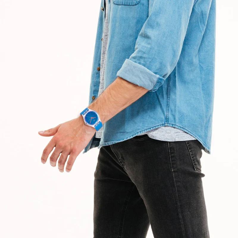 SWATCH Unisex 41mm Blue Watch SUOK711 SUOK711
