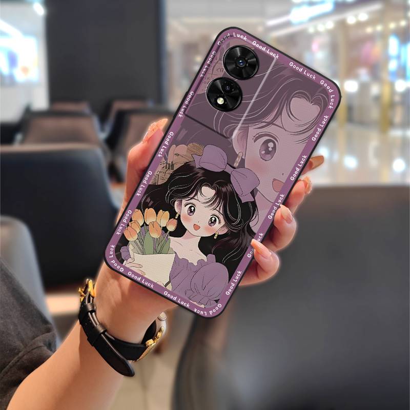 Dirt-resistant Silicone Phone Case For TCL 505/T509K/T5094 TPU Graffiti Waterproof Anti-dust Protective Animals Cartoon