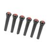 6Pcs Black Guitar Bridge Pin Kit Decorative Robust Clarity Increasing Guitar Bridge Pin Replacement