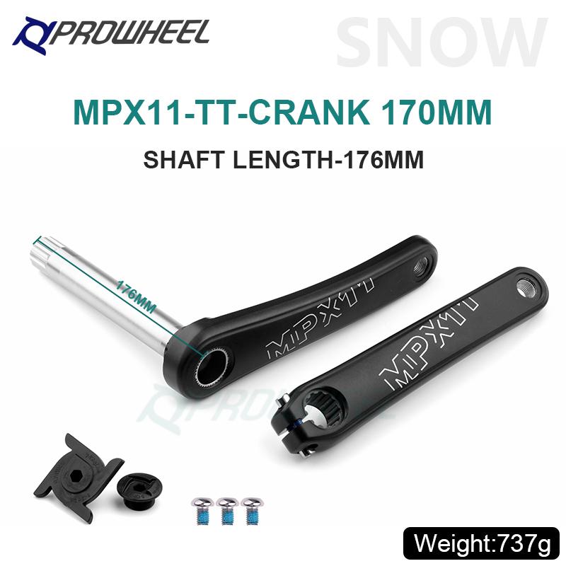 PROWHEEL Snow Bike Crankset 104BCD 170mm BB100/120mm Fat Bike Crank Arm Bottom Bracket BB Crank Arms for Bicycle MPX11 176