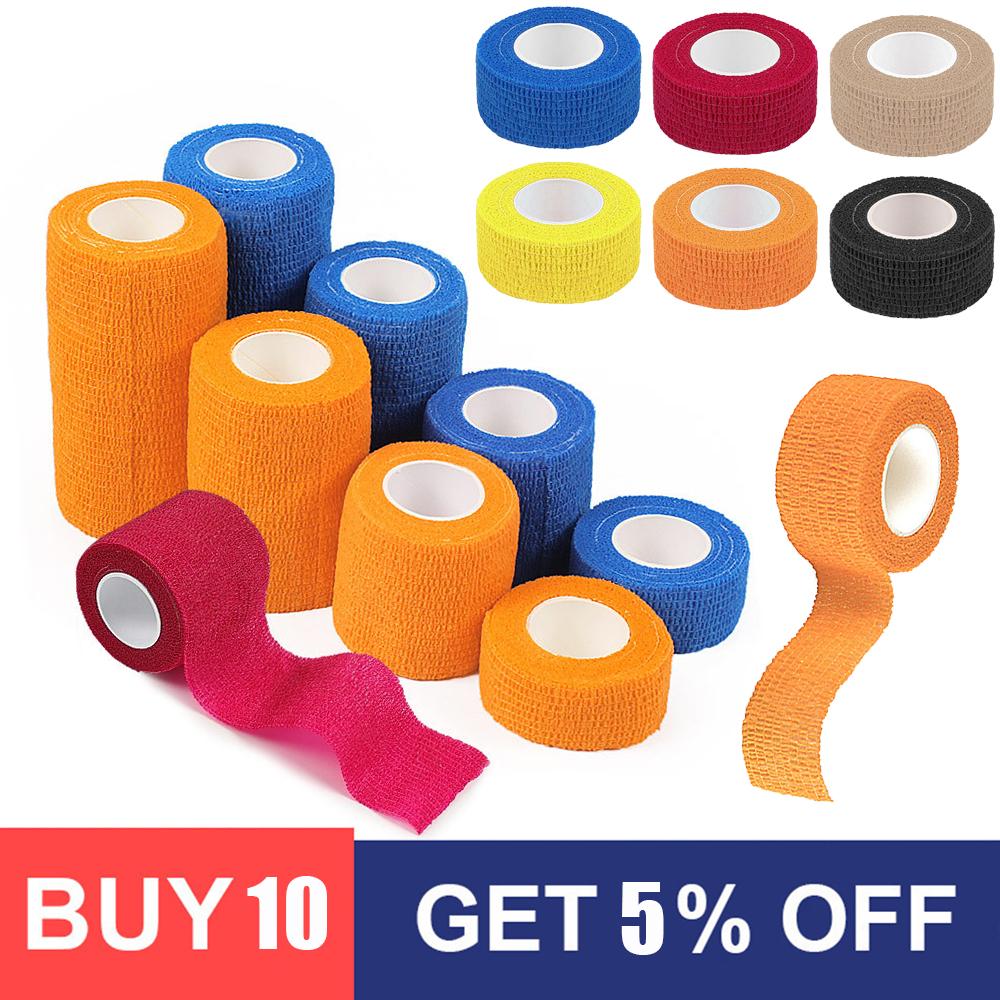 Bracetop 4 5M Colorful Elastic Sport Bandage Self Adhesive Knee Ankle Support Kinesiology Tape for Fitness