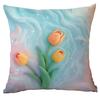 New 3D Imitation Plush Tulip Pillow Case Fresh Home Living Room Sofa Cushion Cover Premium Durable Quality Useful