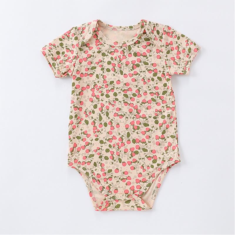 KIDDIEZOOM Infant Boy Girl 6-24 Months Fashion Print Short Sleeve Baby Bodysuits