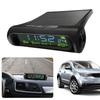 Small Digital Car Dashboard Clock Solar Power & Rechargeable Clear LCD Time Display Watch Stick On Car Clock