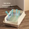 Extra Large Stainless Steel Anti-Splash Cat Litter Box: Easy-Clean, Semi-Enclosed, Deep Design