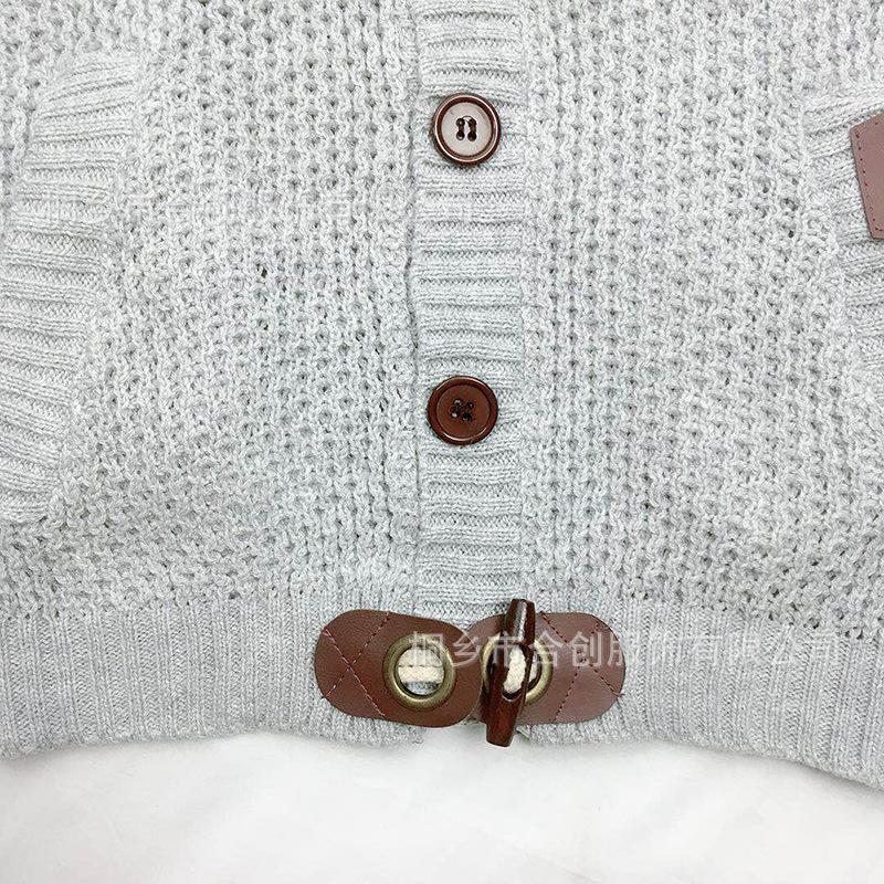 Men's Knitted Sweater Coat High Collar Button Large Size Sweater