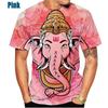 God Wisdom Ganesha T Shirts 3D Printing Hindu Ganesha Tshirt Men Apparel Short Sleeve Breathable Streetwear Tops