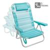 AKTIVE 53963 Chaise Multiposition Aluminium Beach, 108 x 60 x 82 cm Bleu Méditerranée 53963