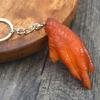 6 Pcs Chicken Wing Keyrings Decorative Keychain Car Key Chain Simulation Food Keychain Hanging Ornaments Bag Pendant