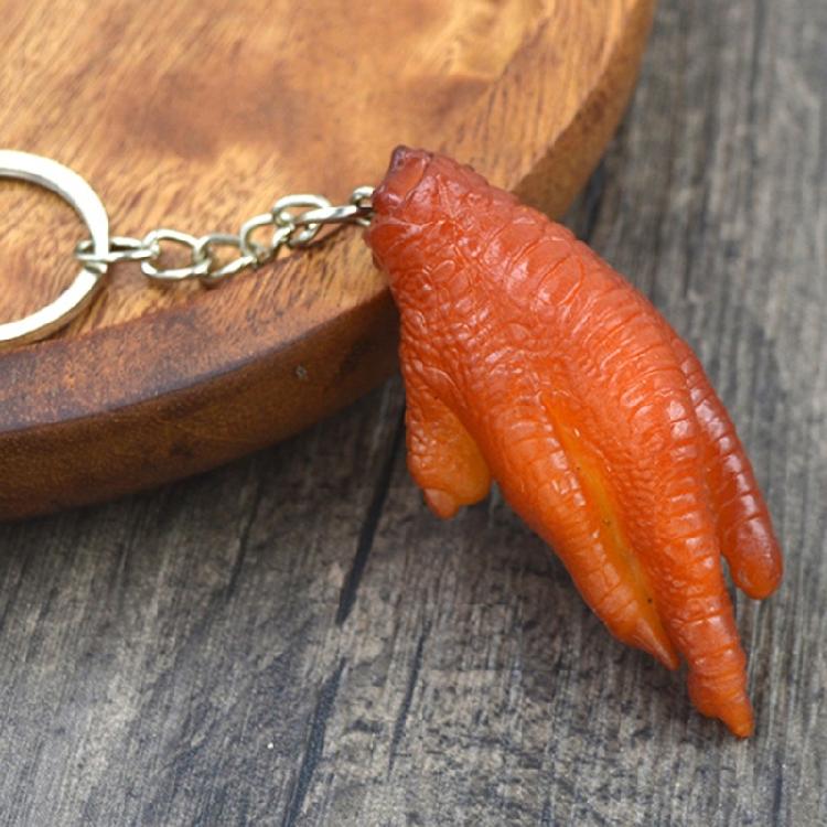 6 Pcs Chicken Wing Keyrings Decorative Keychain Car Key Chain Simulation Food Keychain Hanging Ornaments Bag Pendant
