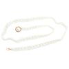 Women's Pearl Waist Chain - Decorative Dress Accessory, Fashionable and Versatile with Large Pearl Round Buckle Hook