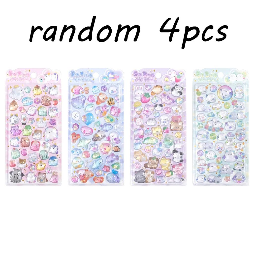 3D Relief Fun Acrylic Diamond Stickers - Aesthetic Diy Craft Decals, Waterproof For Kids Handmade Notebook Phone Decor Gifts