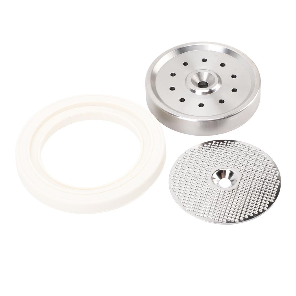 Improved Coffee Machine Shower Screen and Holder Gasket Kit with Stainless Steel Holder, Upgrading Water and Preventing Leakage, Replacement for 9