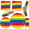 Rainbow Themed Birthday Party Supplies Rainbow Party Decoration Banner Flag Party Tablecloth Paper Plate Paper Cup