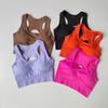 Women's Quick-Dry Seamless Sports Bra and Leggings Set - Shockproof Vest for Running and Yoga