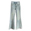 Small Gypsy Hot Diamond Slightly Pulled Jeans Women, Spring New High Waist Skinny Light Blue Flared Pants