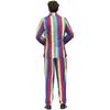 M-XL Herren Retro Disco Gestreift Persönlichkeit Feiertagsparty Anzug - Regenbogen, Herren Halloween Kostüm