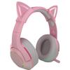 Süße Rosa Katzenohren Kopfhörer 3,5mm Kabelgebundenes Gaming Headset mit Mikrofon K9