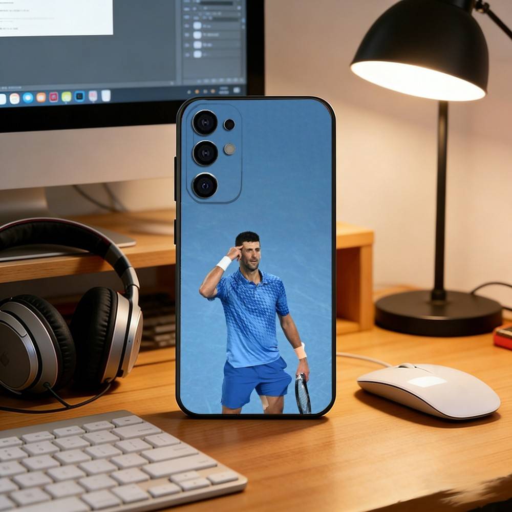 Novak Djokovic Handyhülle Für Samsung S25,S24,S21,S22,S23,S30,Ultra,S20,Plus,Fe,Lite,Note,10,Schwarze Hülle