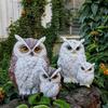 Kunstmatige decoratieve ornamenten voor buitenkorridors, patio's, tuinen en binnenplaatsen, creatieve en schattige uil-moeder-en-kind decoraties