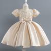 Princess Bowknot Purple Toddler Dress - Formal Wear & Performance Costume for Middle Girls