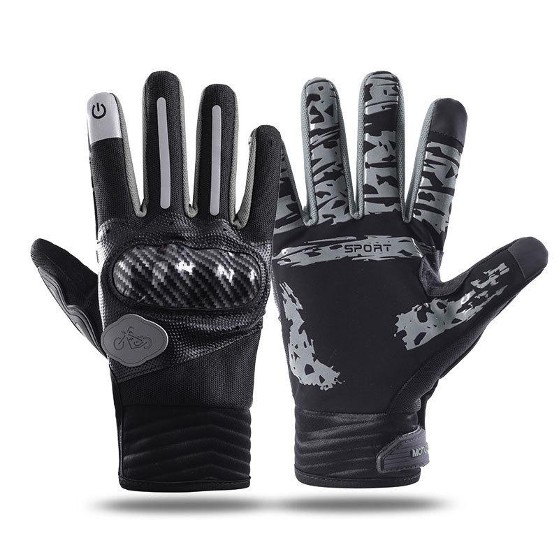 Cycling Gloves Four Seasons Men's Outdoor Sports Motorcycle Case Touch Screen Off Road Palm Protection Shock Absorbing and Anti Slip Gloves