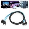 Mini SAS 36PIN Kabel Hardware 90 Grad auf 4SATA Internes Festplattenkabel H0206 1 Meter
