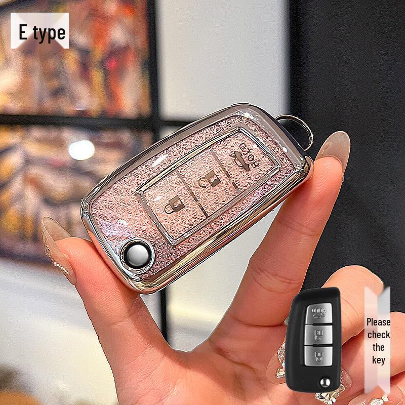 

Nissan & Infiniti Key Case: Sylphy, Teana, Qashqai, Kicks, Terra, Tiida - Crystal Shell for Men & Women
