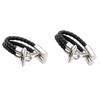 Braided Leather Rope Men's Cufflinks - Simple French Style, High-Quality, Limited Stock