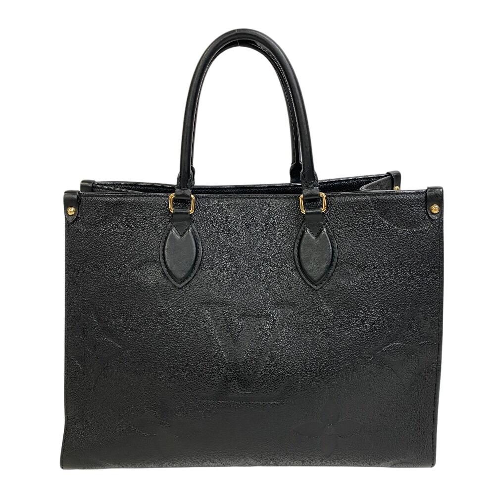 LOUIS VUITTON M45595 Tote Monogram Ann Platt leather On the Go MM Handbag black leather Women Used