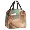 Custom Victorian Moon Cherub Insulated Lunch Bag for Women Leakproof Thermal Cooler Lunch Tote Kids School Children