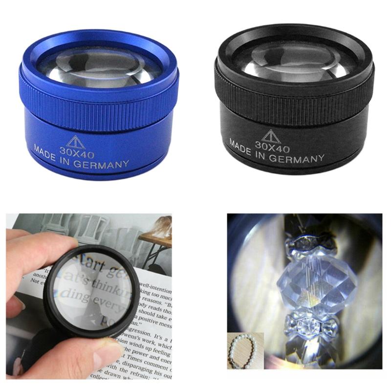 30x Optics Loupes Magnifier Loop Microscope Magnifying Glass Lens Portable for Jeweler Coins Stamps