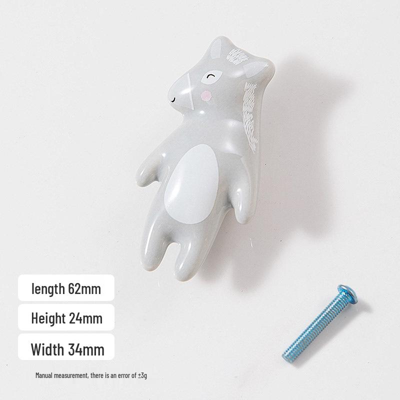 Cute Lion, Star, Moon & Cloud Ceramic Drawer Handles - Children's Panda Cabinet Pulls & Hooks, Modern & Simple Design