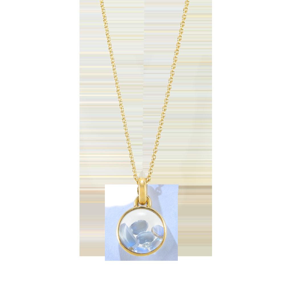 

Niche Transparent Gemstone Necklace Collection, Multi-Color Crystal Round Square Shape Light Luxury Accessories Single Item