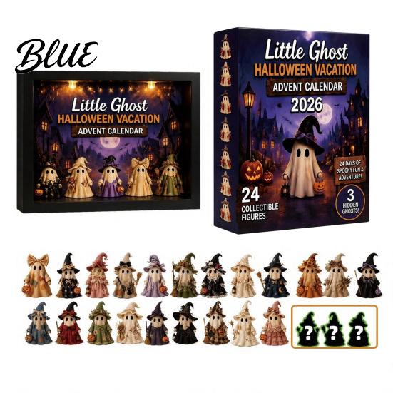 Spooky Advent Calendar Halloween Calendar 24 Days Ghost Countdown with Durable Holiday Decor Collectible Figures Gifts for Kids Boys Girls Toddlers