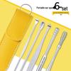 Portable Six-Piece Earwax Removal Set: Stainless Steel Spiral Ear Cleaning Tools