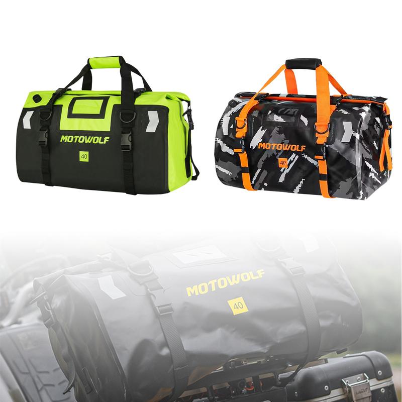 20L 50L 70L 100L 40L 66L Motorcycle Waterproof Tail Bag Travel Outdoor Dry Luggage Roll Pack Bag Motorcycle Seat Bag