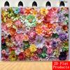 2D Multicolor Flower Wall Backdrop, Handmade Paper Flowers Party Photography Background