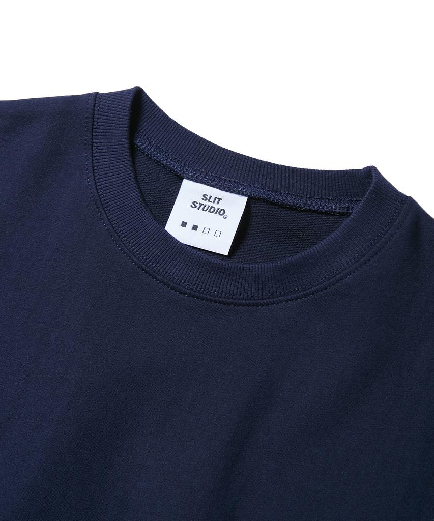 Eseulisseutyudio Lettering Pocket Short Sleeve T-Shirt Navy